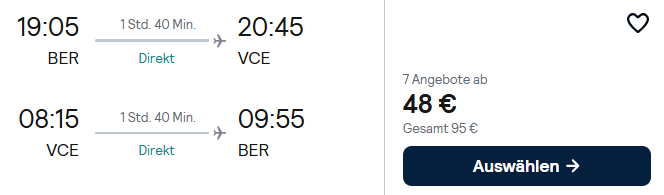 Venedig Kombi Angebot