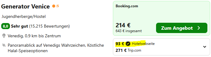 Venedig Kombi Angebot