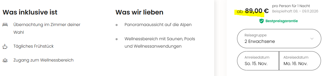 Wellness Hotelangebot