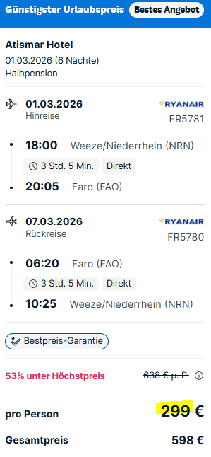 Algarve Pauschalangebot