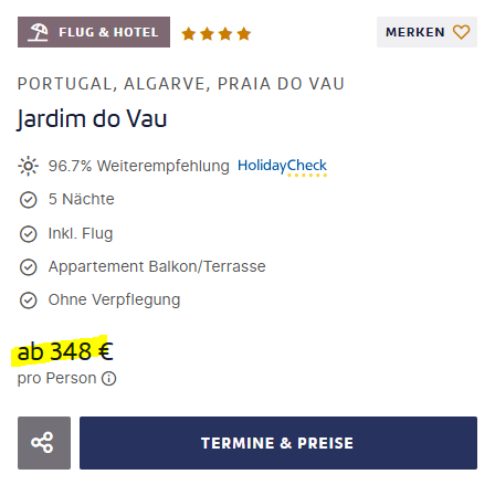 Algarve Pauschalangebot