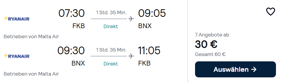 Bosnien Flug Angebot