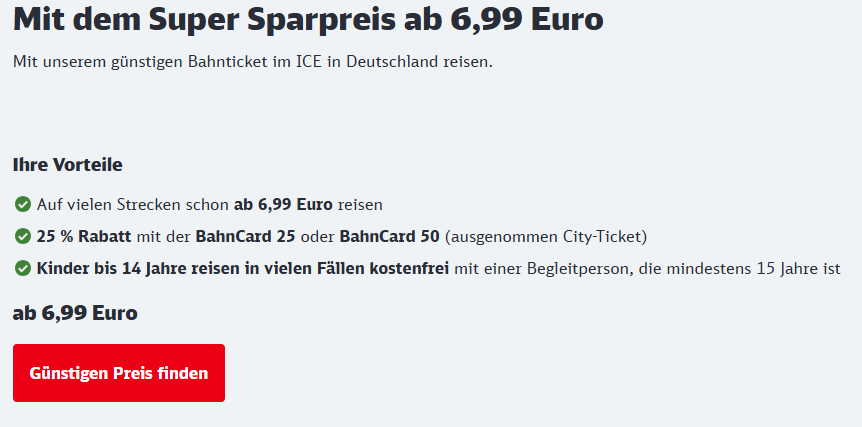 Deutsche Bahn Angebot