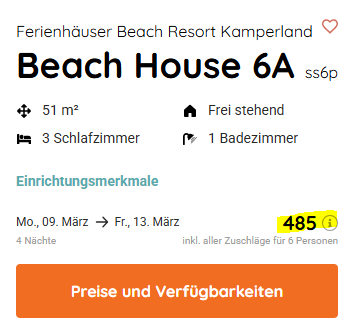Ferienhaus Angebot