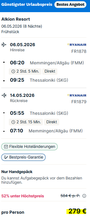 Griechenland Pauschalangebot