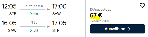 Istanbul Kombi Angebot