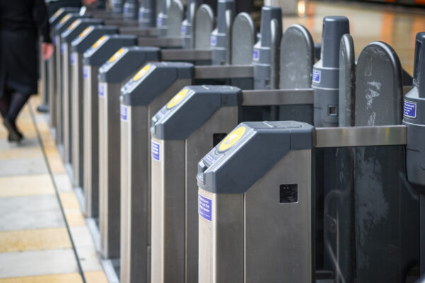 London Underground Subway Tube Eingang Schranke