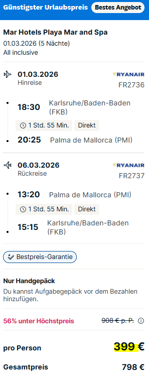 Mallorca Pauschalangebot