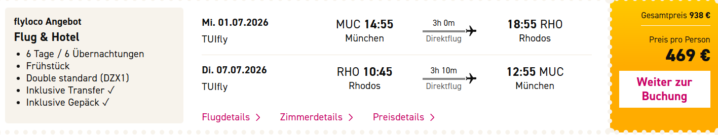 Rhodos Reise Angebot