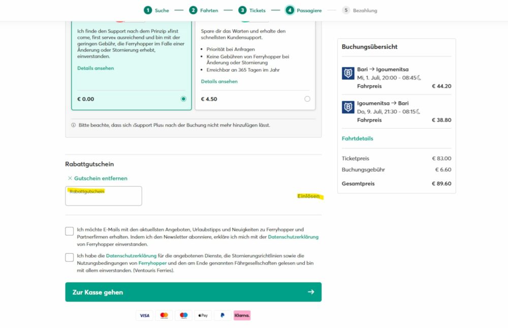 2026 gutschein ferryhopper gutscheincode