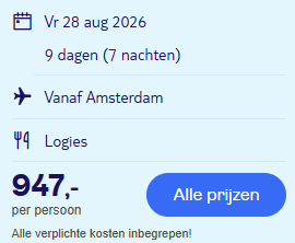 Aruba Pauschalangebot