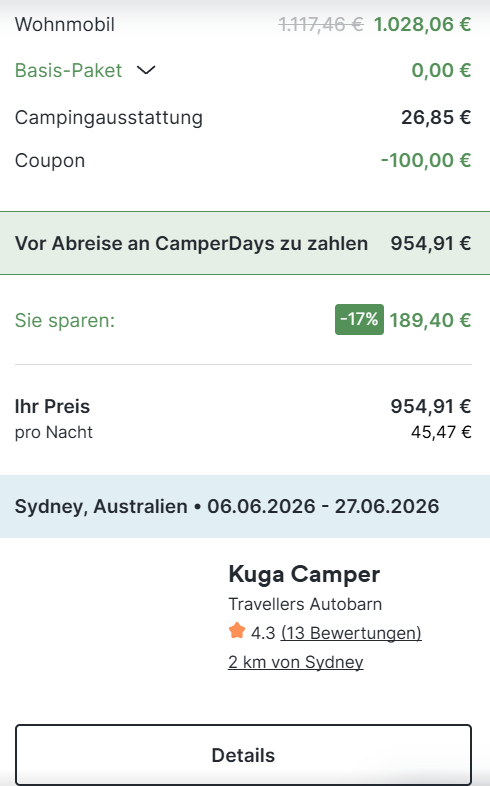 Australien Reise Angebot