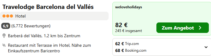 Barcelona Kombi Angebot