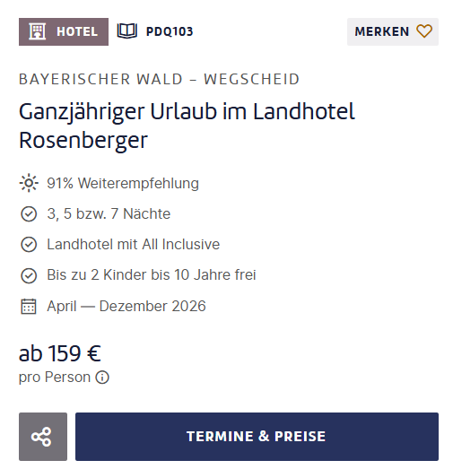 Deutschland Hotel Angebot