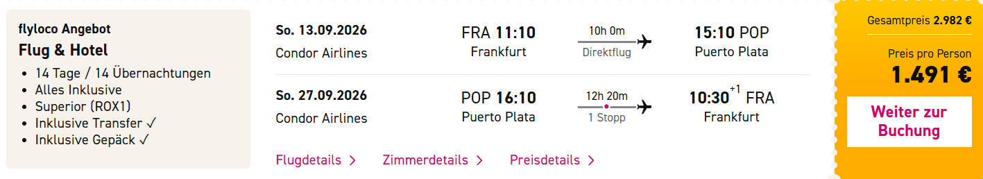 Dom Rep Reise Angebot