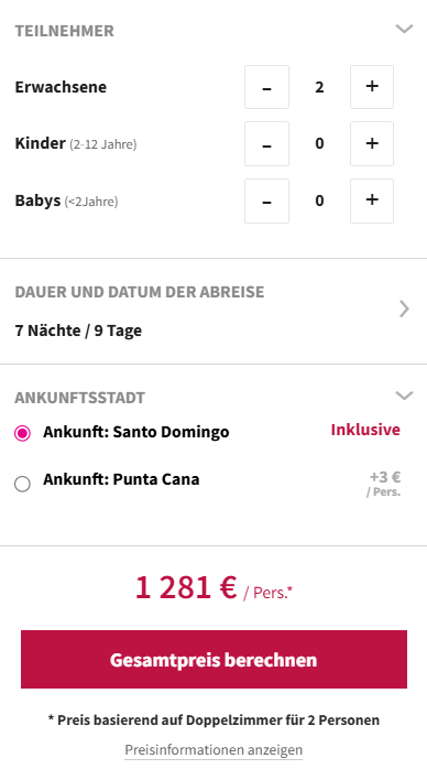 Dom Rep Reise Angebot