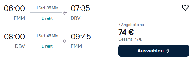 Dubrovnik Kombi Angebot