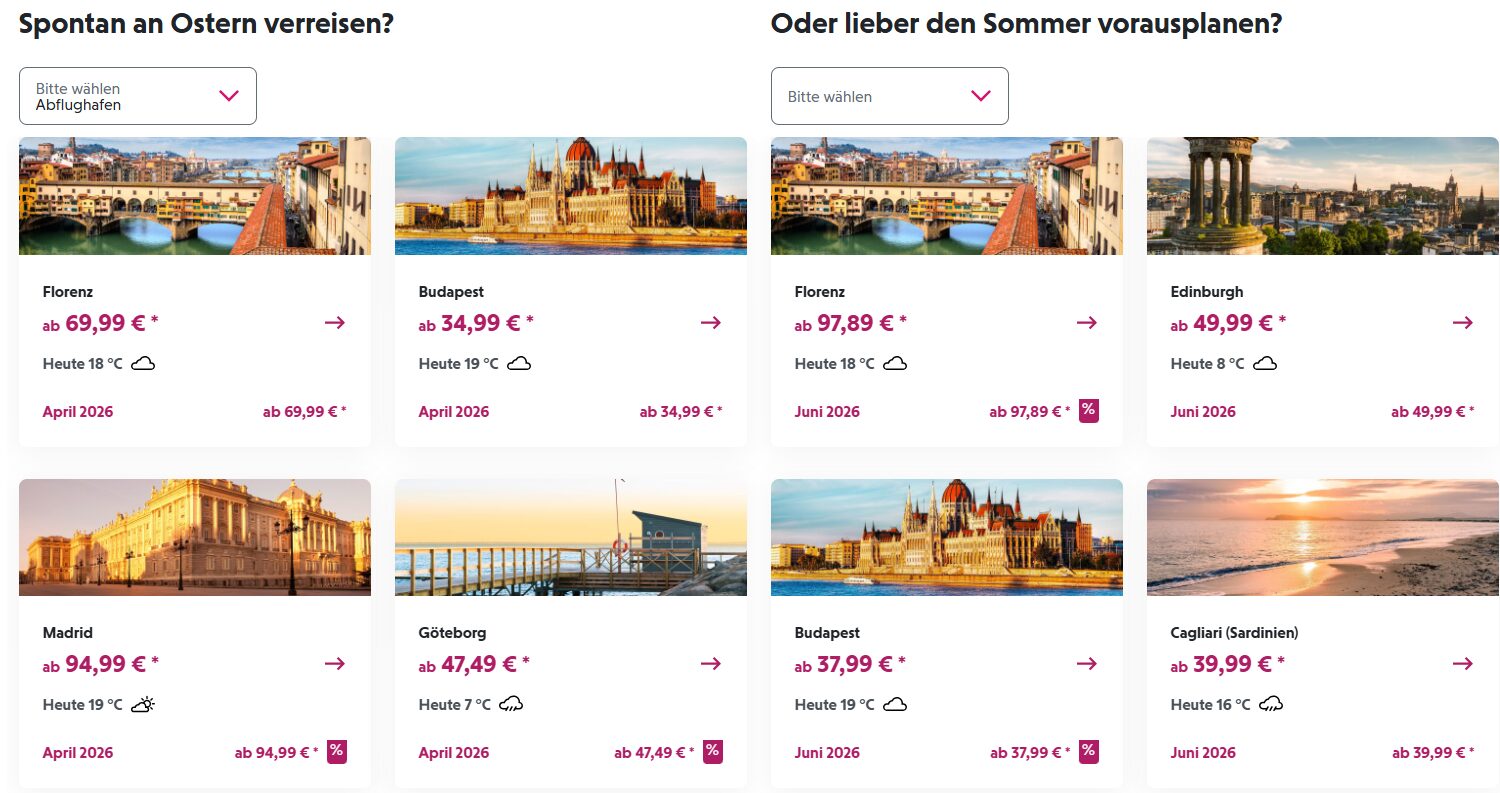 Eurowings Beispielflüge