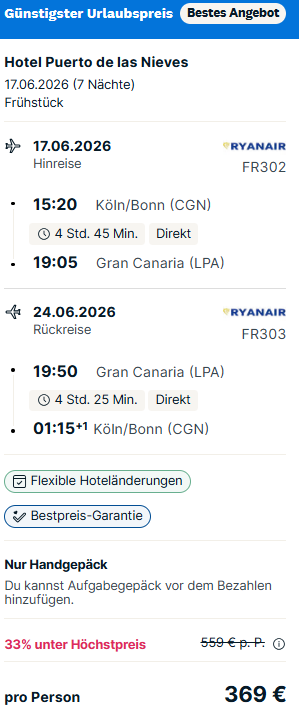 Gran Canaria Pauschalangebot