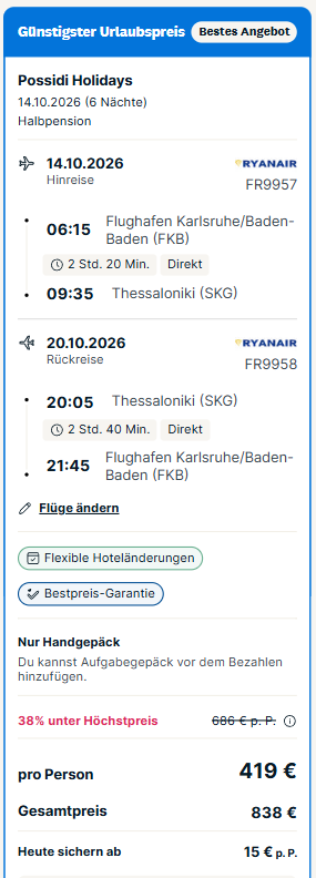 Griechenland Reise Angebot