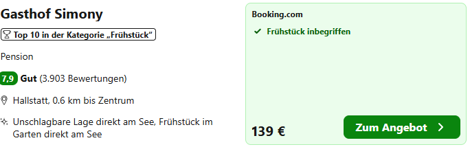 Hallstatt Hotelangebot