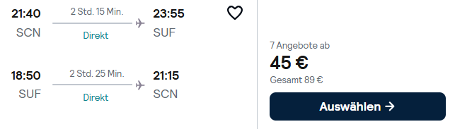Kalabrien Kombi Angebot