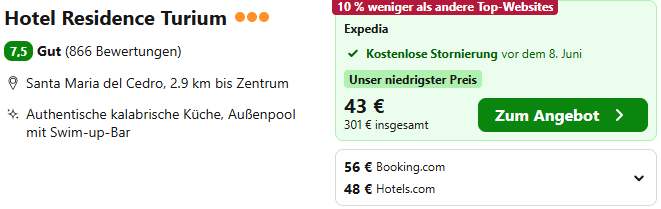 Kalabrien Kombi Angebot