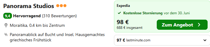 Korfu Kombi Angebot
