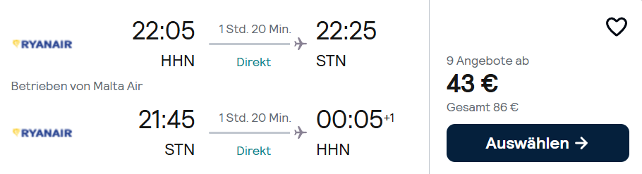 London Flug Angebot