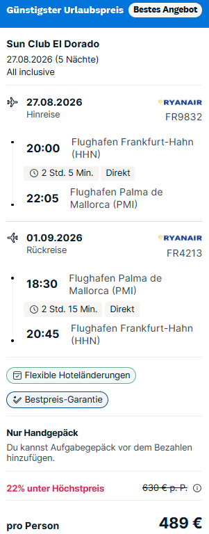 Mallorca Pauschalangebot