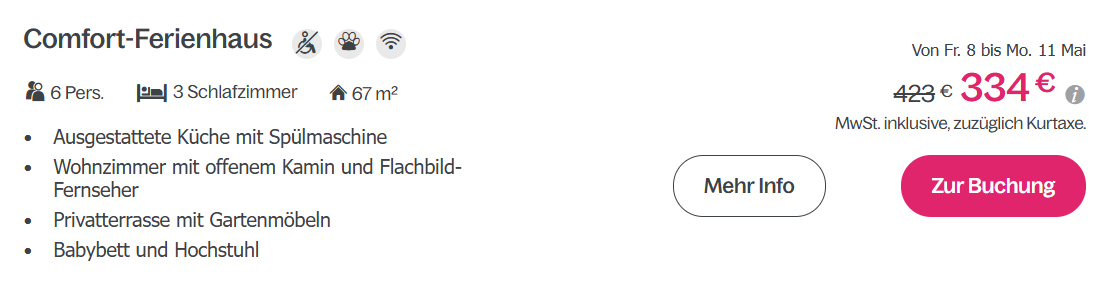 Center Parcs Angebot