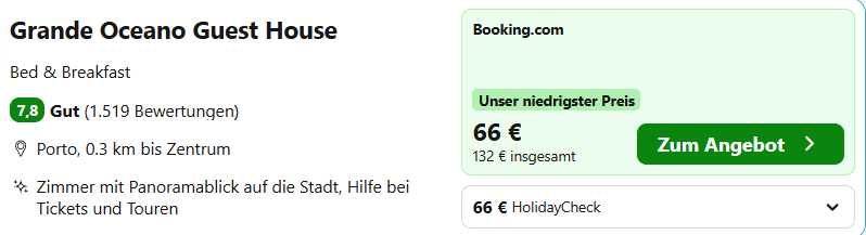 Porto Hotel Angebot