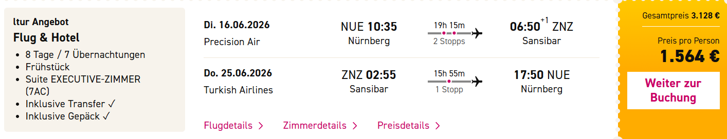 Sansibar Reise Angebot