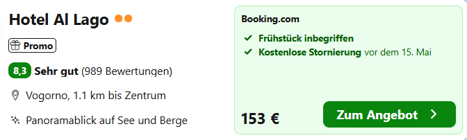 Schweiz Hotel Angebot