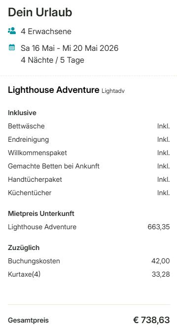 Ferienhaus Angebot