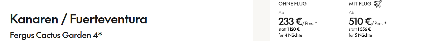 Fuerte Reise Angebot