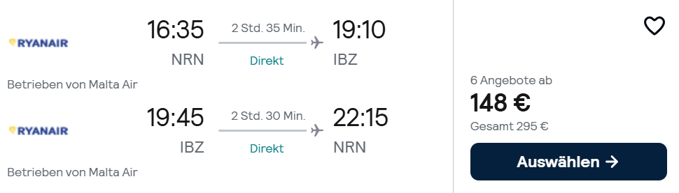 Ibiza Flug Angebot