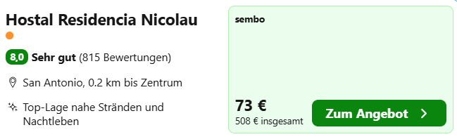 Ibiza Hotel Angebot
