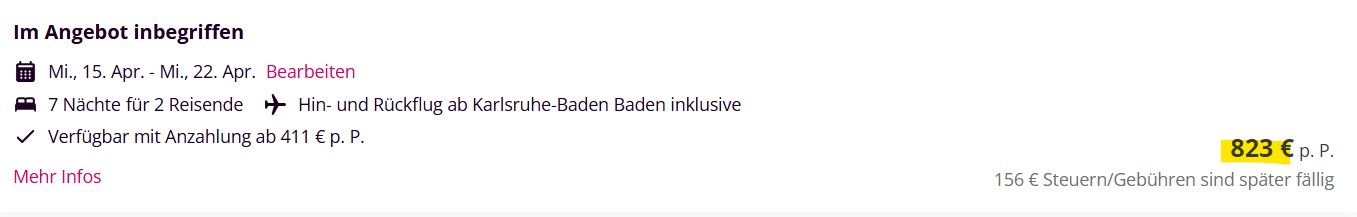 Sardinien Pauschalreise