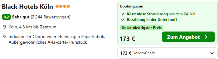 Köln Hotelangebot