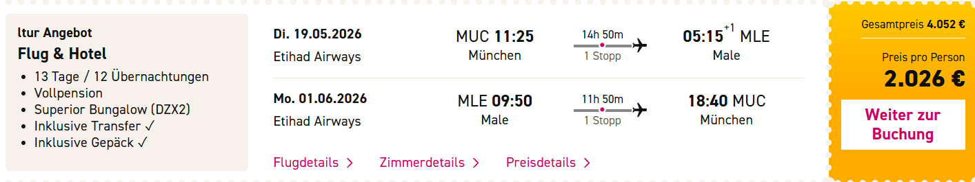 Malediven Reise Angebot