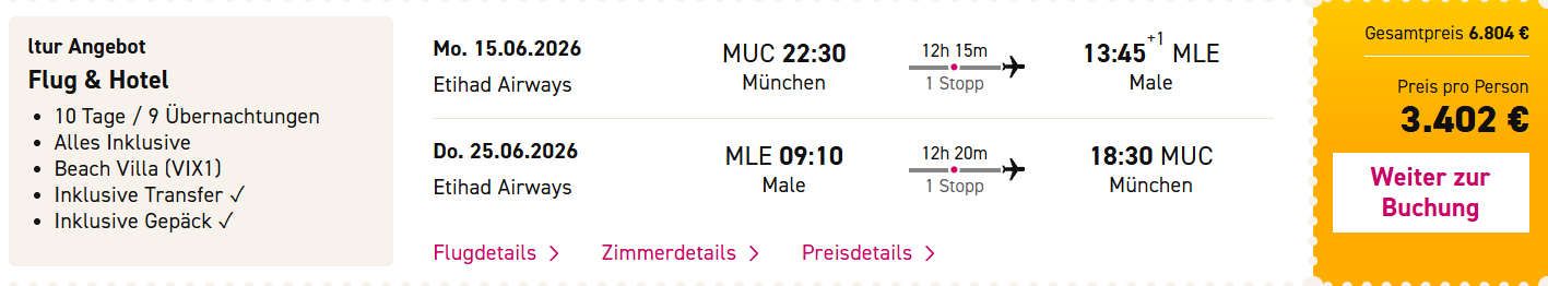 Malediven Reise Angebot