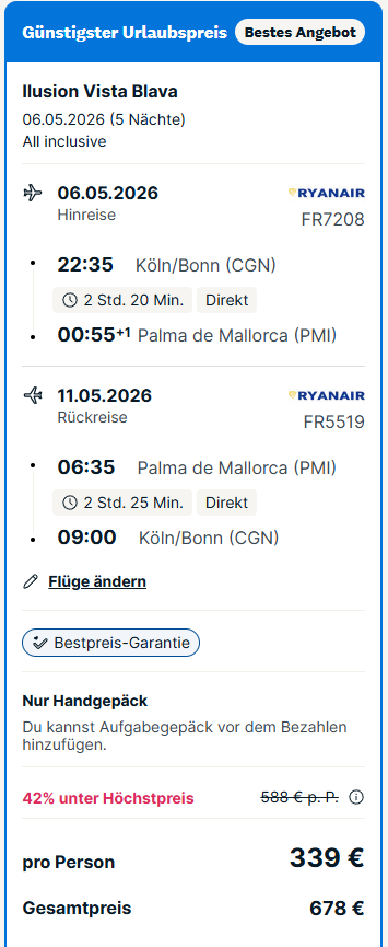 Mallorca Reise Angebot