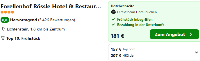 Schloss Hotelangebot