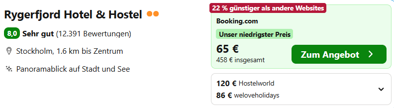 Stockholm Hotel Angebot