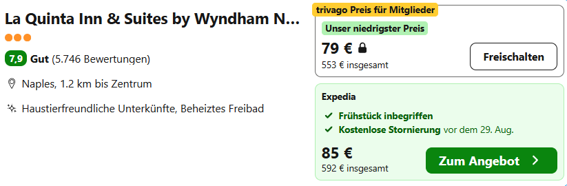 Naples Hotel Angebot