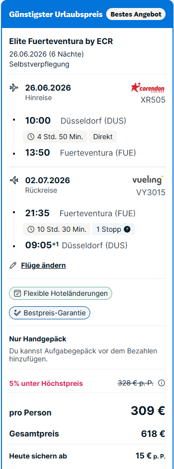 Fuerteventura Reise Angebot