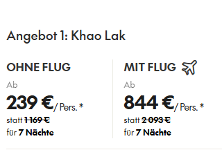 Khao Lak Pauschalangebot