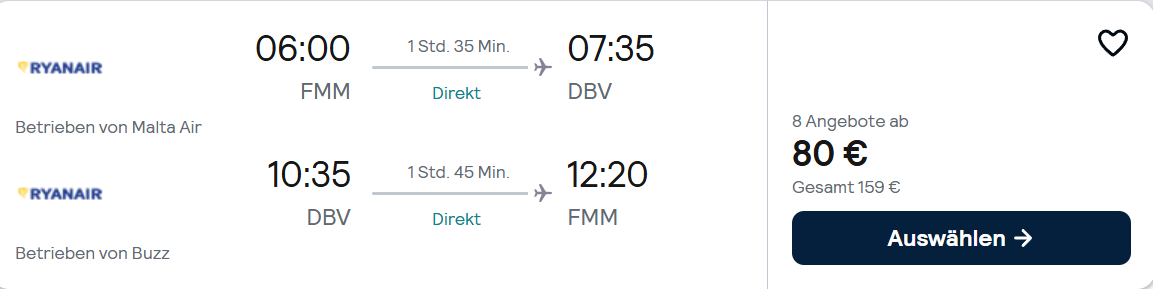 Kroatien Flug
