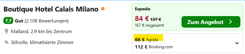 Mailand Hotel Angebot